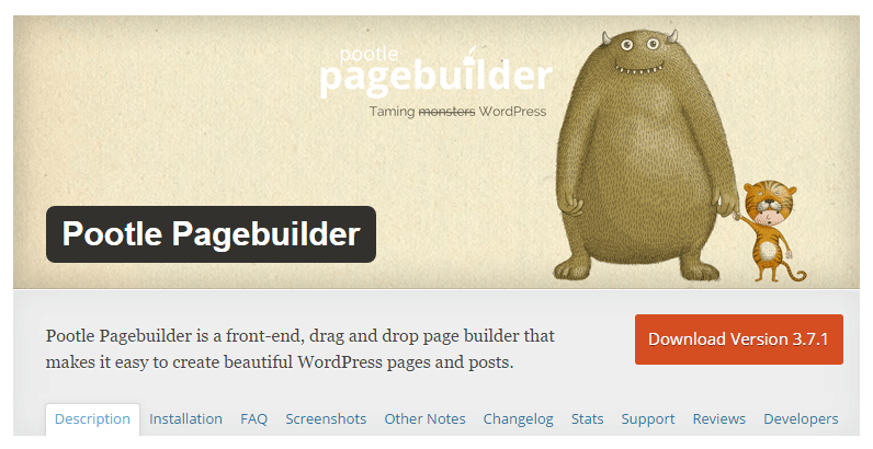 Pootle WP Plugin Drag and Drop Page Builder