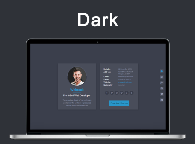 96 Free Html Template For Cv