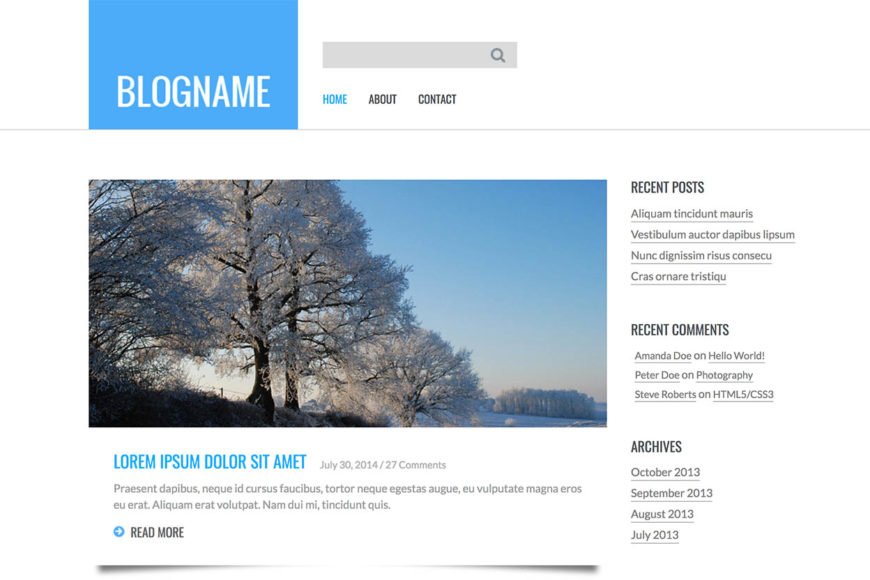 Free Bootstrap Blog Templates