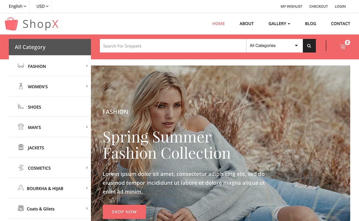 Free Bootstrap eCommerce Template