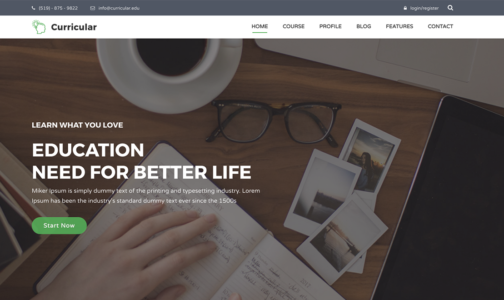 Curricular Bootstrap Education Template